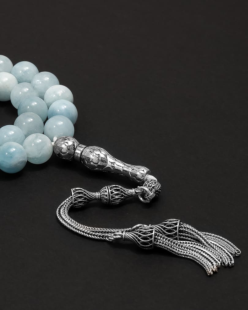 Heavenly aquamarine stone rosary