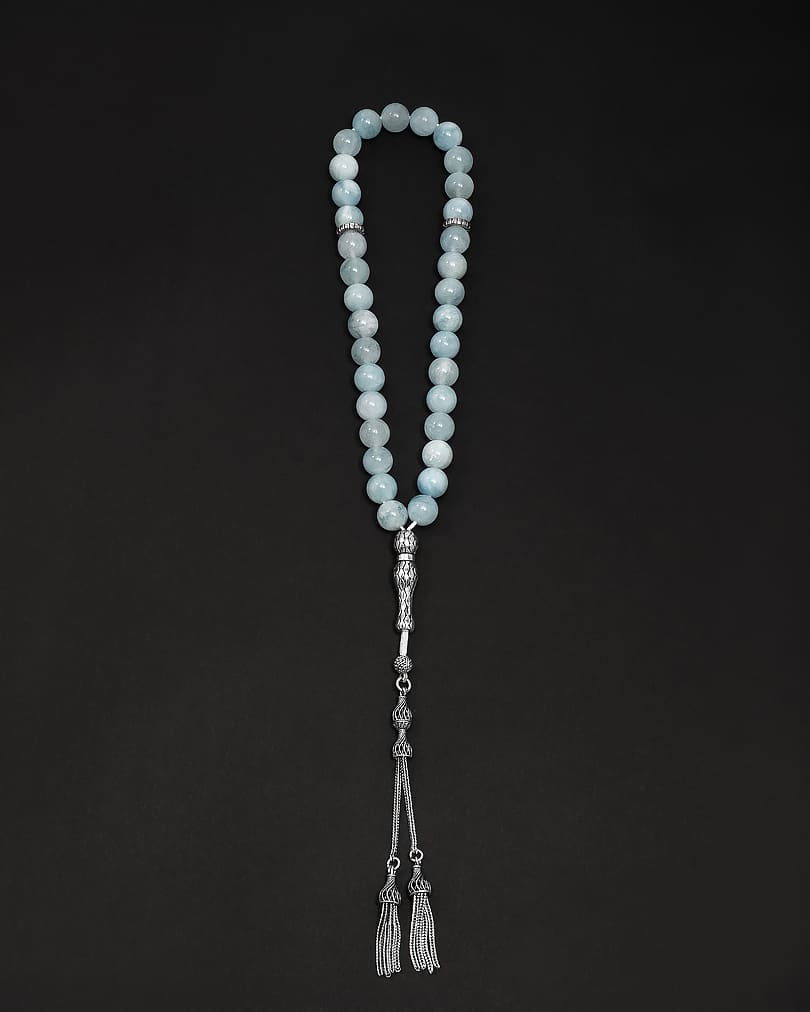 Heavenly aquamarine stone rosary