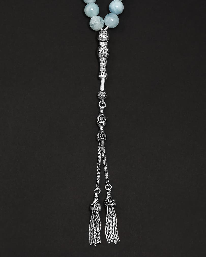Heavenly aquamarine stone rosary
