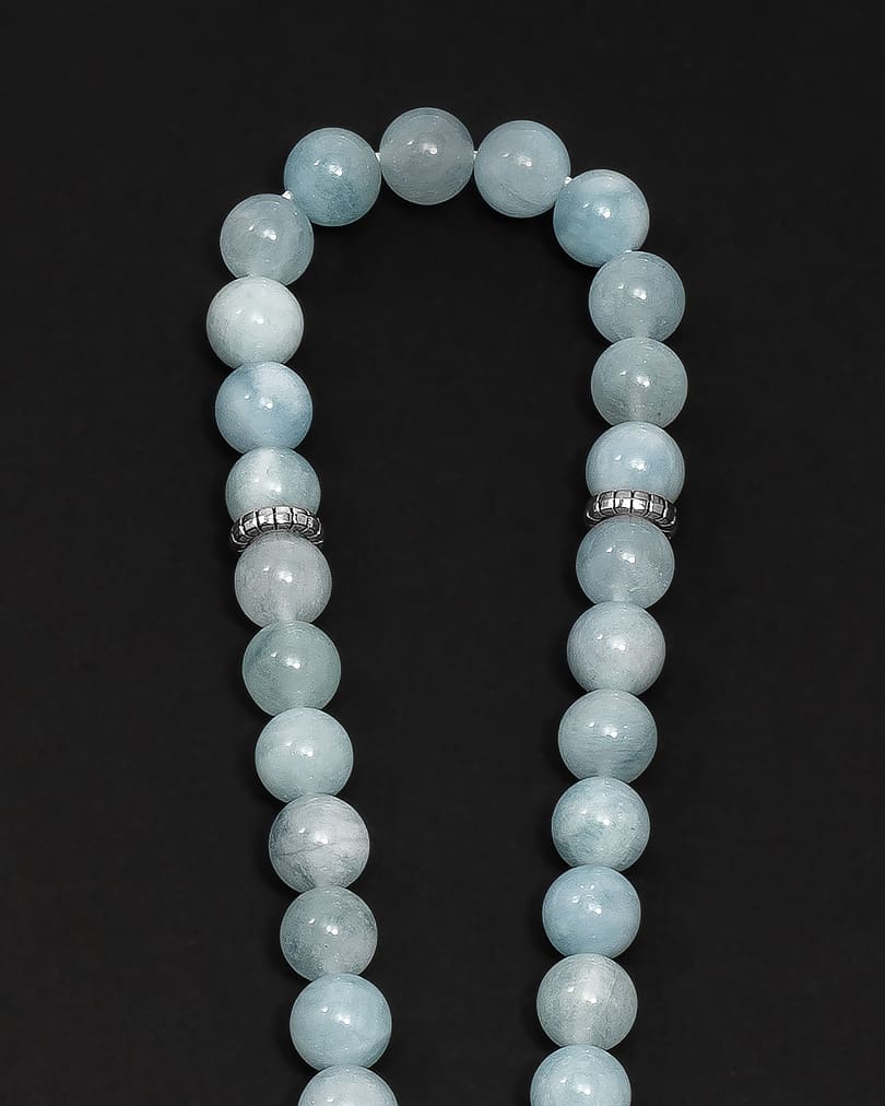 Heavenly aquamarine stone rosary