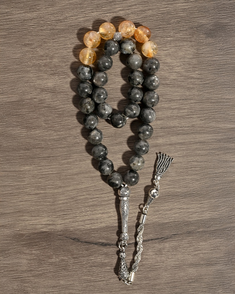 سبحة حجر لابرادوريت وسترين