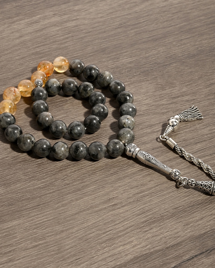 سبحة حجر لابرادوريت وسترين