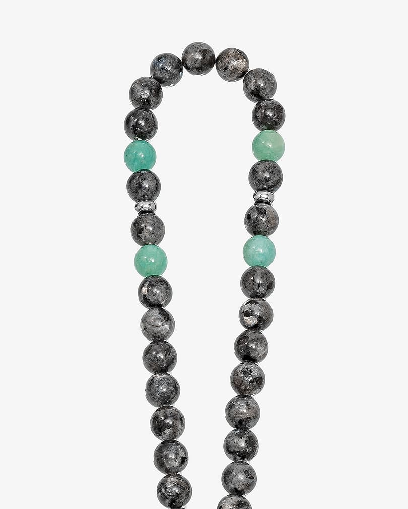 Labradorite and Aqua Marine Rosary ROS3082GY