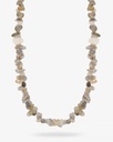 Women's necklace with gray labradorite stone WNEC082GY