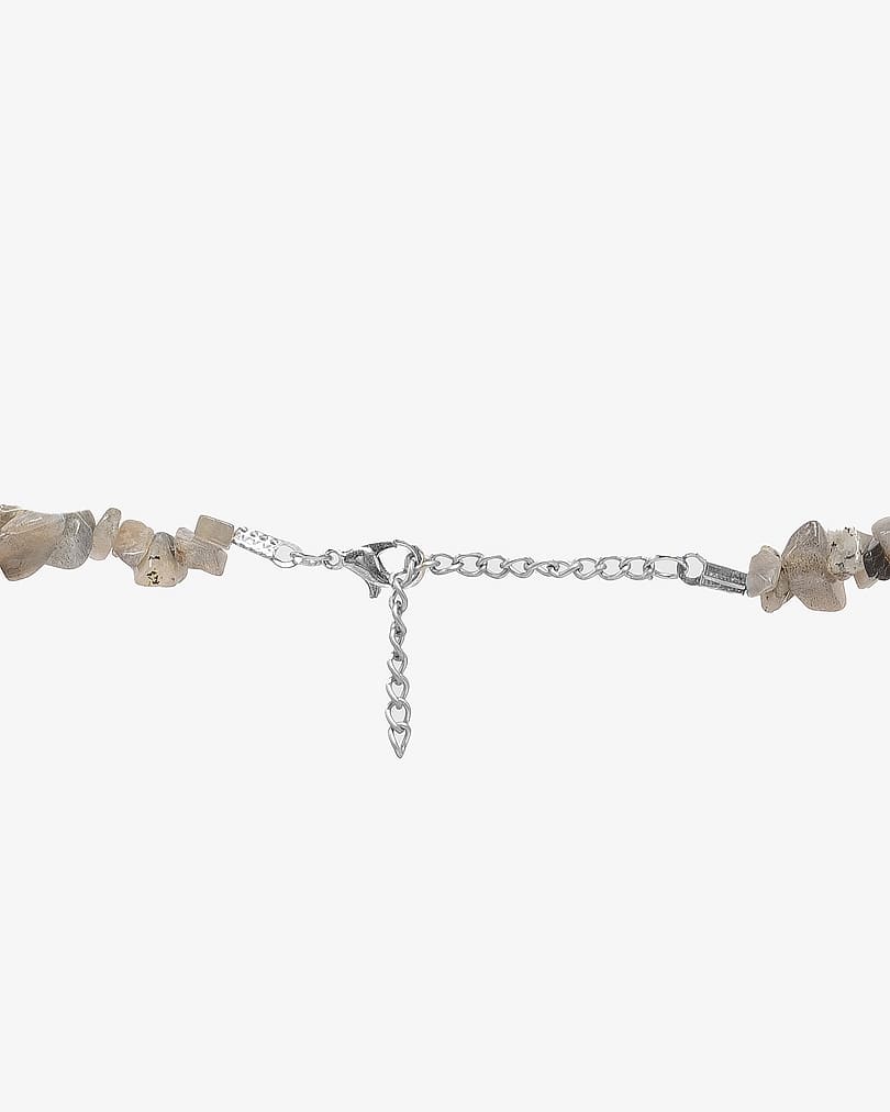 Women's necklace with gray labradorite stone WNEC082GY
