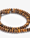 Silver Rosary Tiger's Eye Stone 99 Beads 