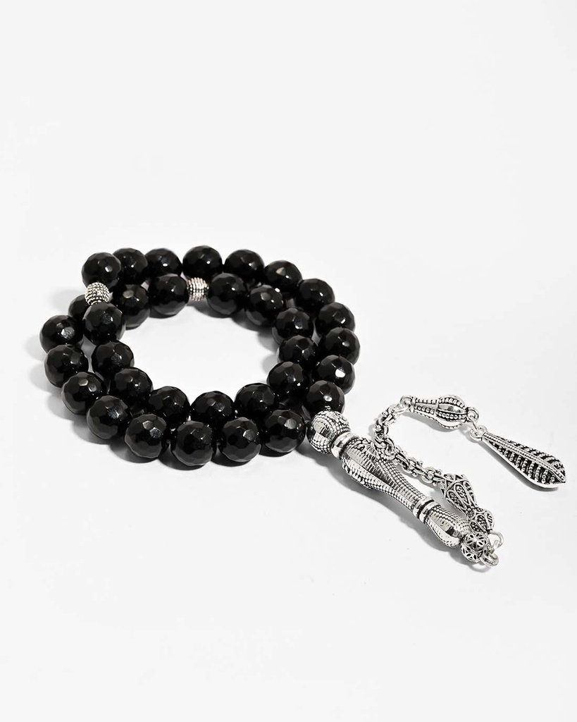 Black onyx stone rosary ROS3098BK