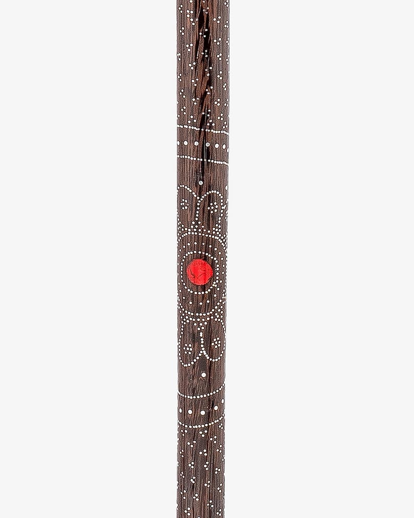 عصا عكاز خشب فينجي منقوش فاخر