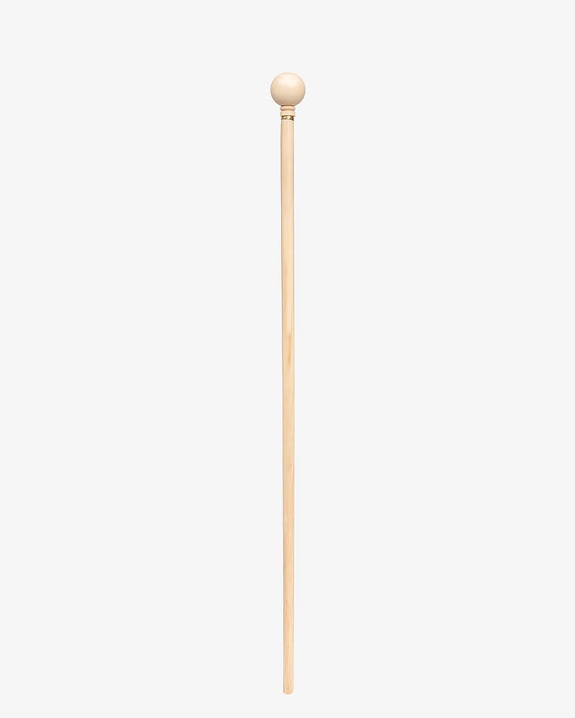 Crutch Stick Round Handle Natural Almond Wood