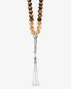 Silver rosary, labradorite stone, tiger's eye and citrine ROS3110MC 