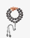 Natural labradorite and rose jade stone rosary ROS8087MC