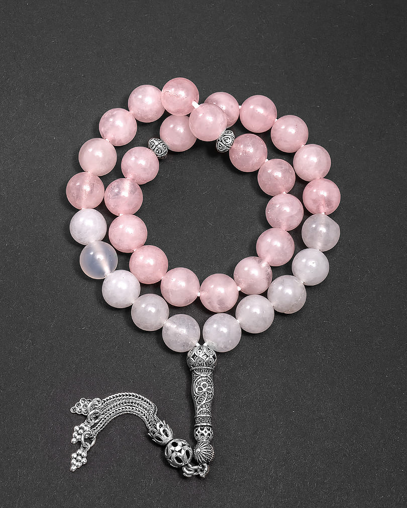 Luxurious silver rose stone and white quartz ROS3111MC