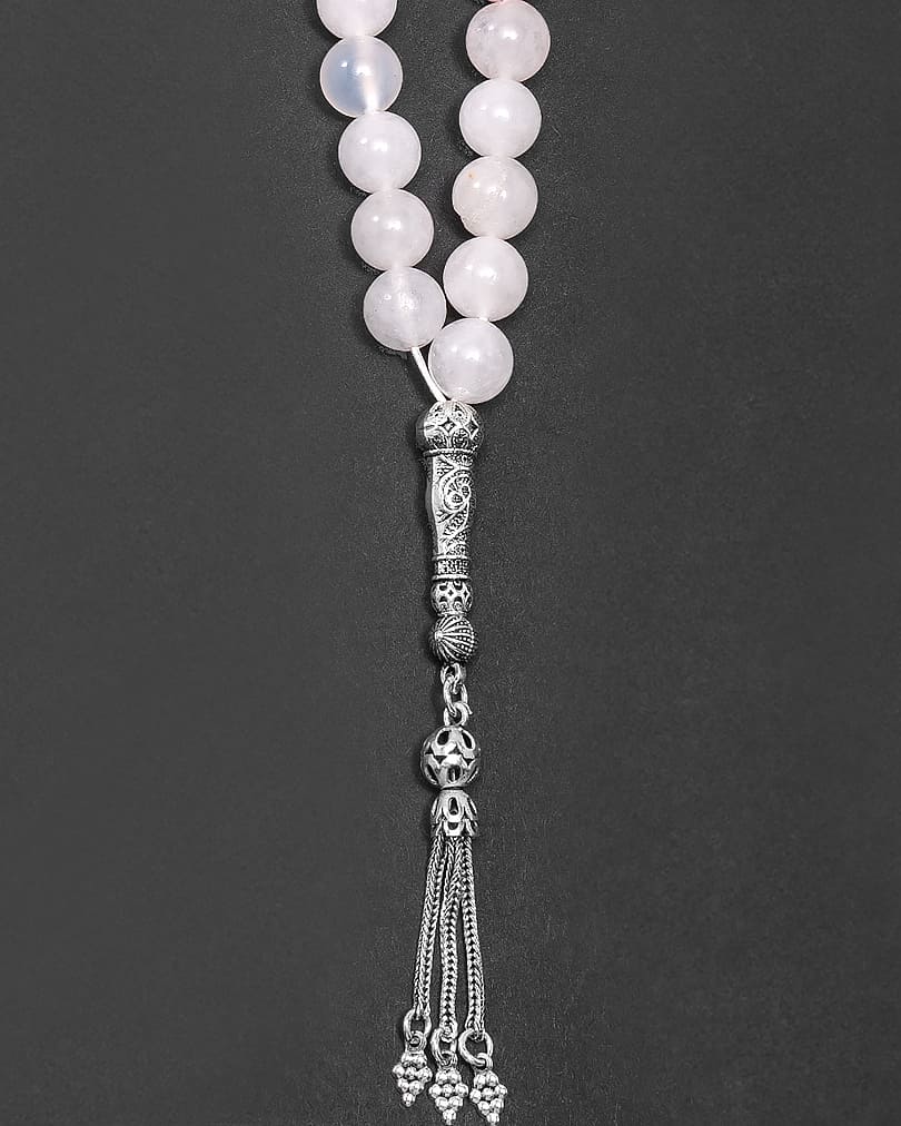 Luxurious silver rose stone and white quartz ROS3111MC