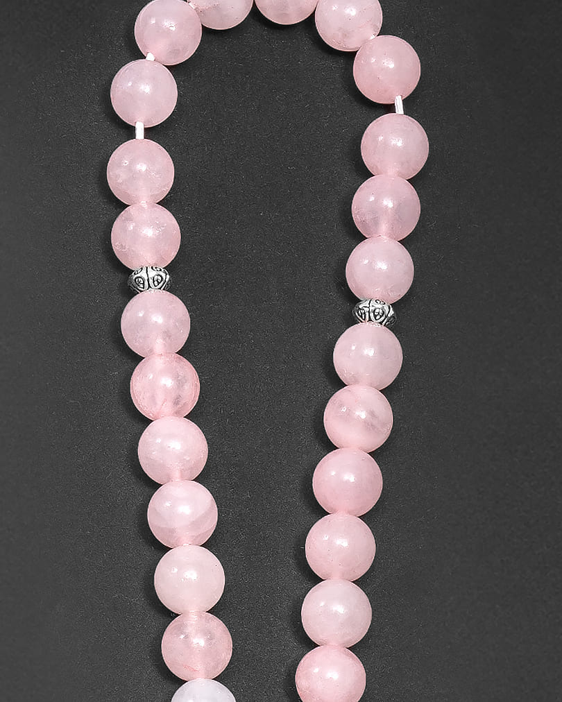 Luxurious silver rose stone and white quartz ROS3111MC