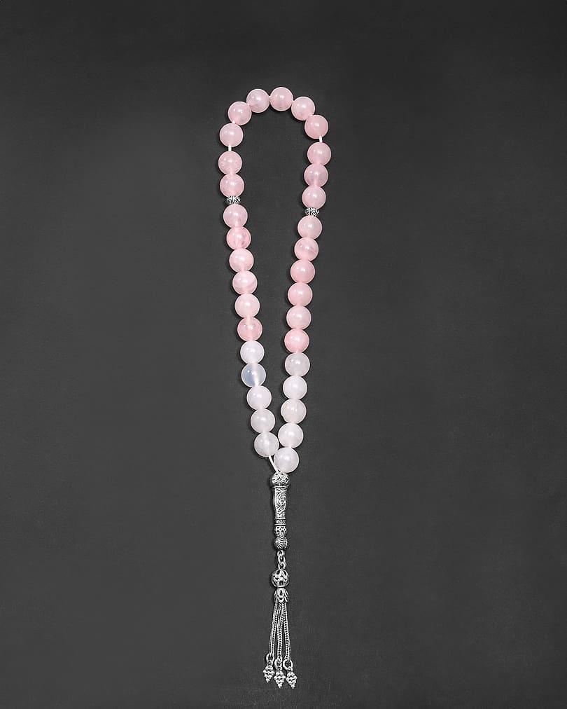 Luxurious silver rose stone and white quartz ROS3111MC