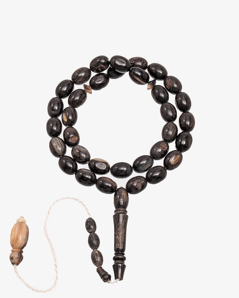 Luxurious oval buffalo horn rosary ROS5257MC