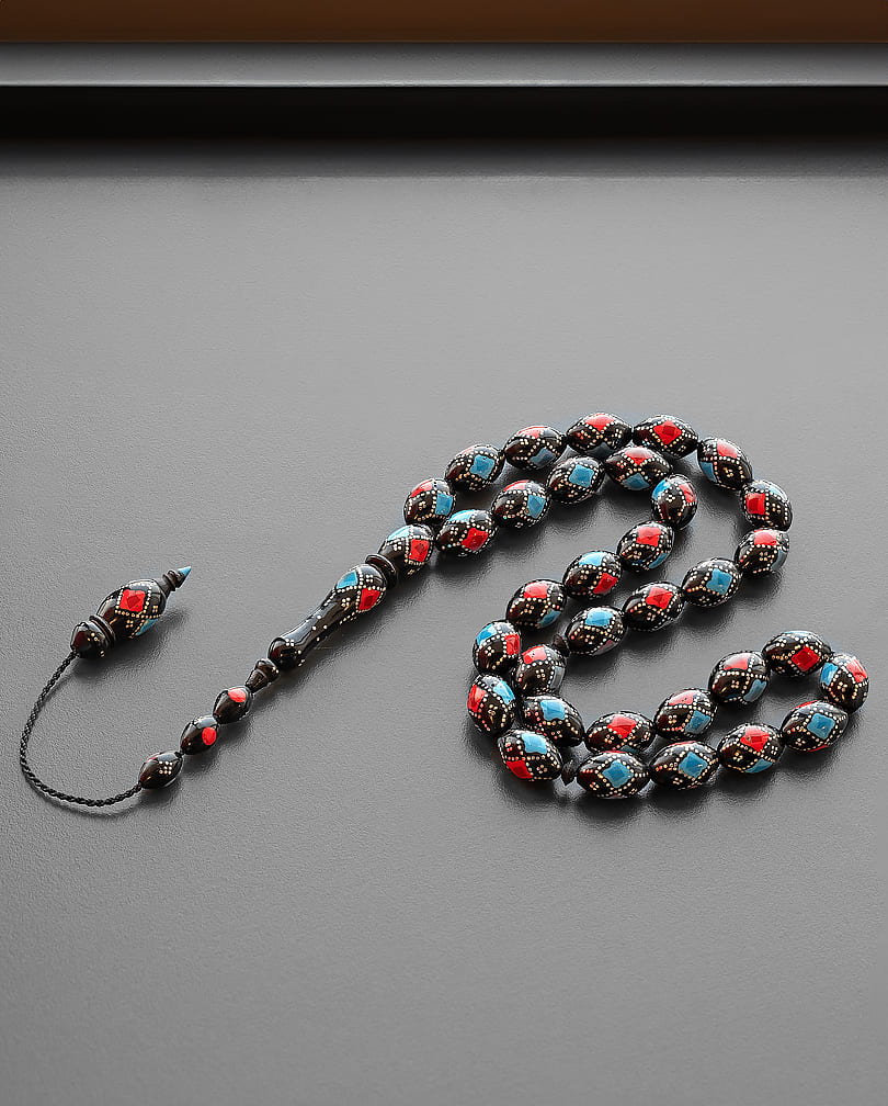 Cook's rosary in silver, similar to turquoise and coral ROS5295MC