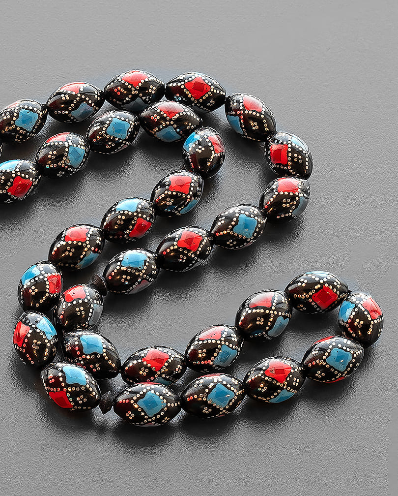 Cook's rosary in silver, similar to turquoise and coral ROS5295MC