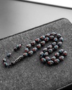 Kok turquoise and coral rosary inlaid with silver ROS5291MC