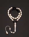 Camel bone rosary and oval kok ROS5277WH