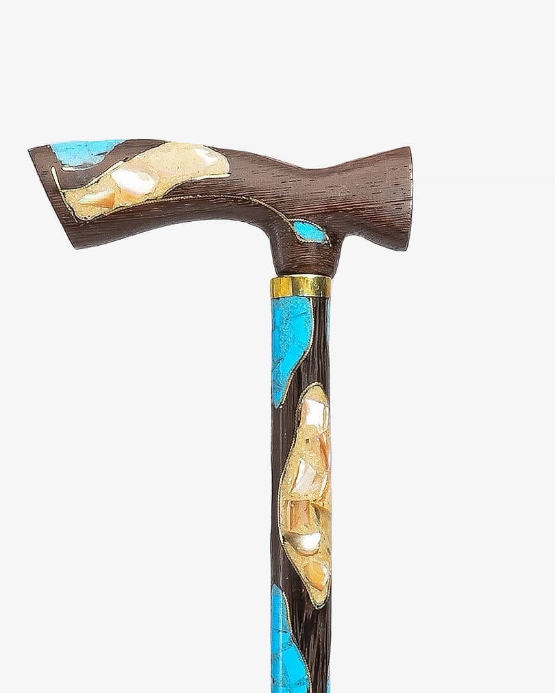 عصا عكاز فينجي شبيه الصدف وفيروز
