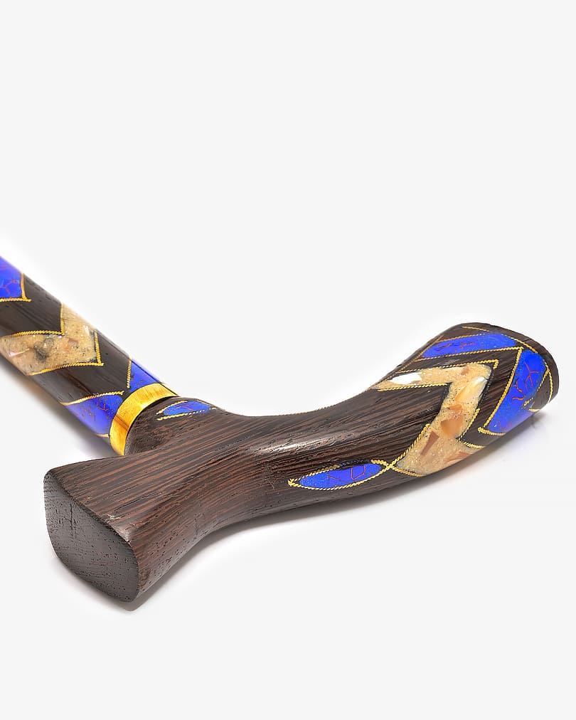 عصا عكاز فينجي شبيه لازورد وصدف