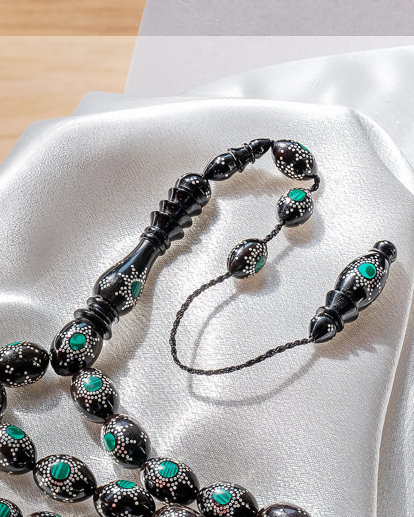 Natural cook silver rosary ROS5337MC