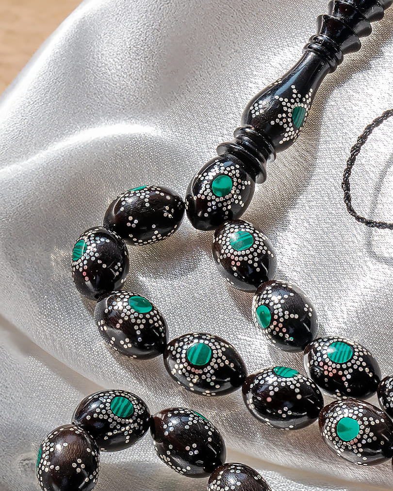 Natural cook silver rosary ROS5337MC