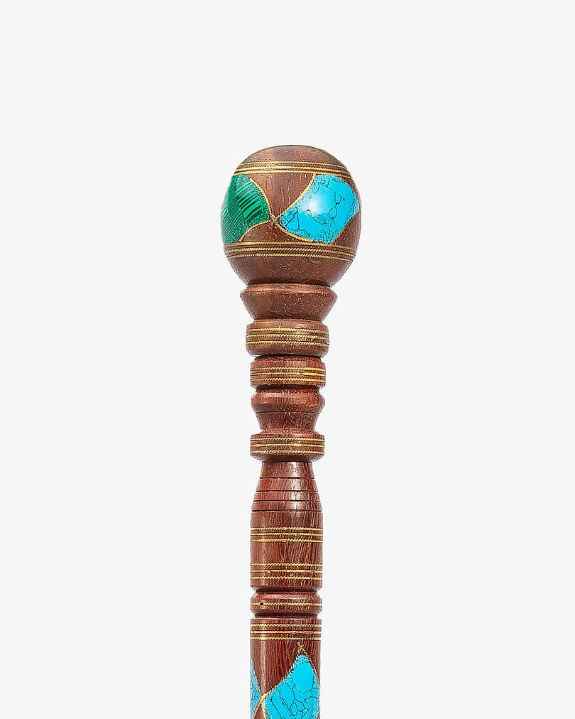 عصا عكاز صاج مزين ملاكيت وفيروز فاخر