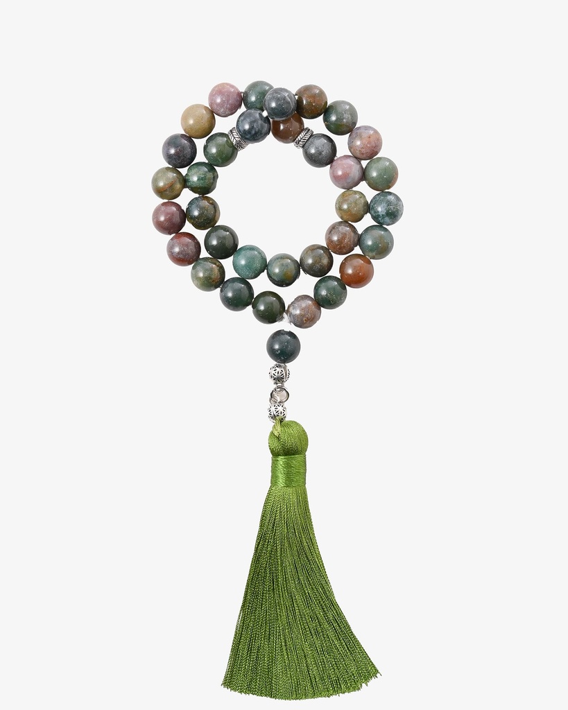 سبحة عقيق هندي طبيعي فاخر