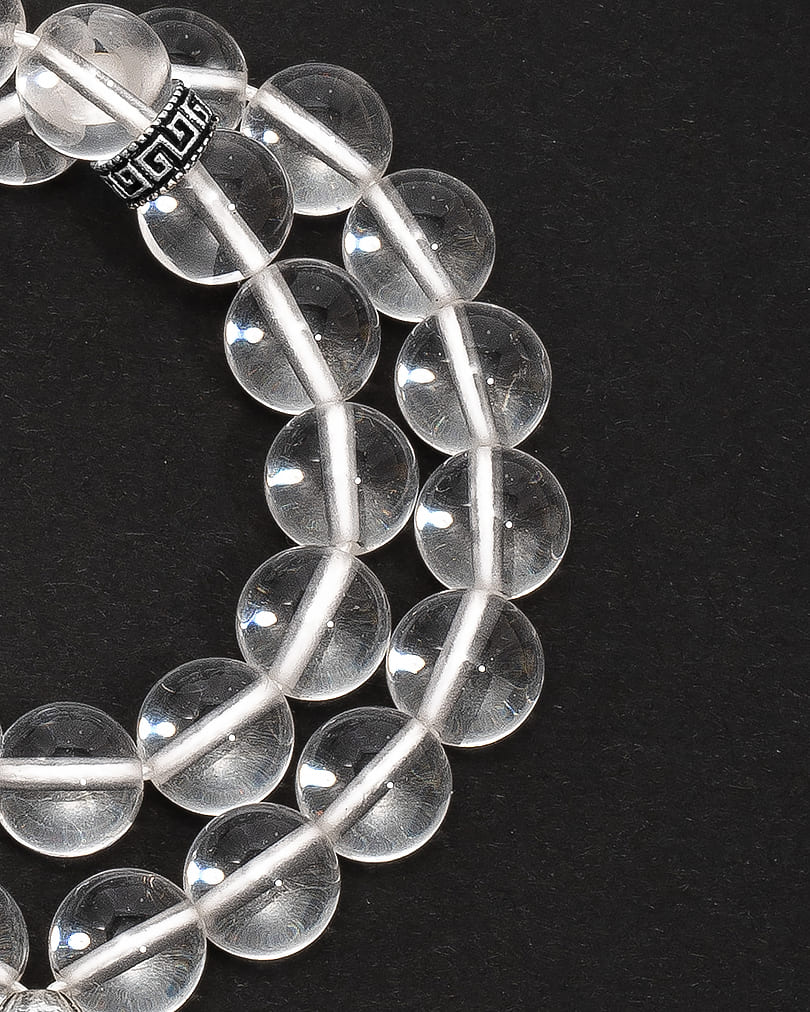 سبحة حجر كلير كوارتز 33 خرزة ROS8035WH