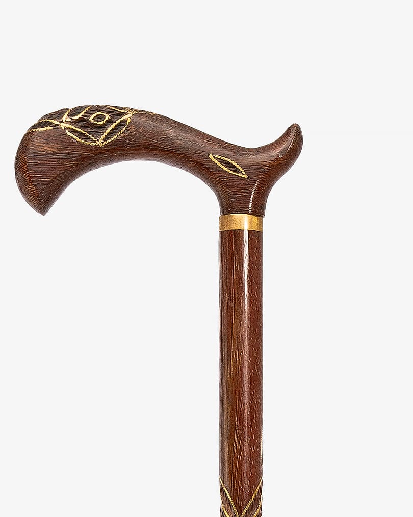 عصا عكاز خشب صاج منقوش