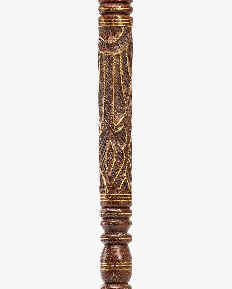 عصا عكاز خشب صاج منقوش فاخر