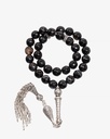 Agate stone rosary with veins ROS8096BK