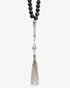 Agate stone rosary with veins ROS8096BK