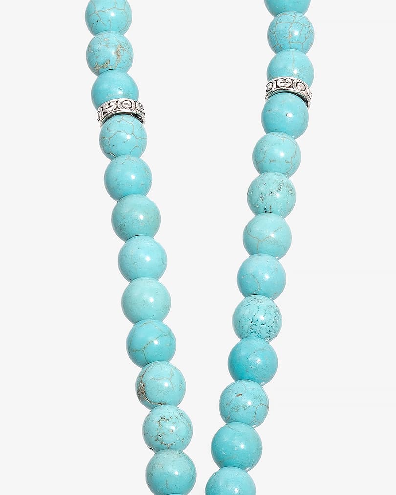 Turquoise stone rosary with veins ROS8101LL