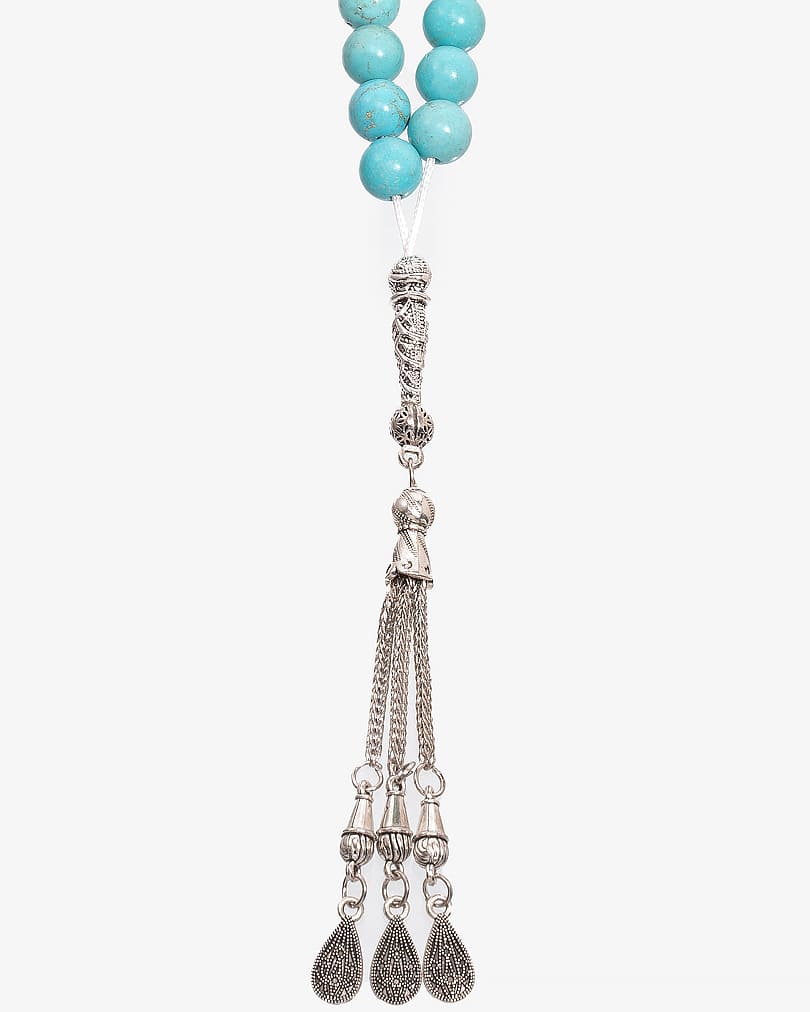 Turquoise stone rosary with veins ROS8101LL