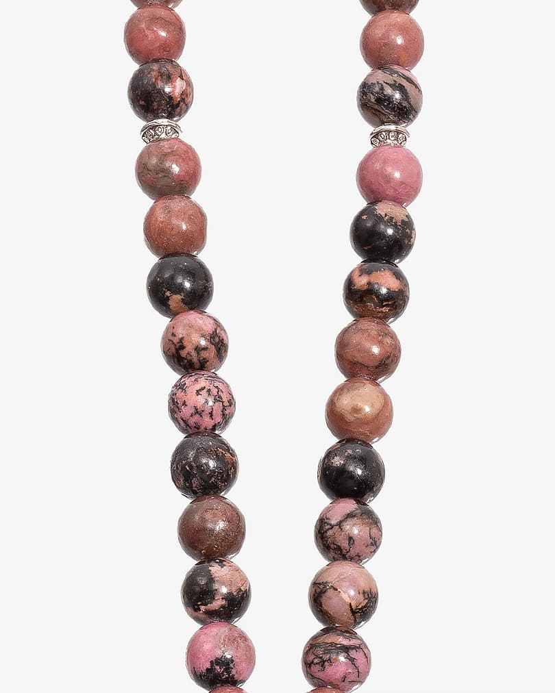 Rhodochrosite stone rosary ROS8098PK