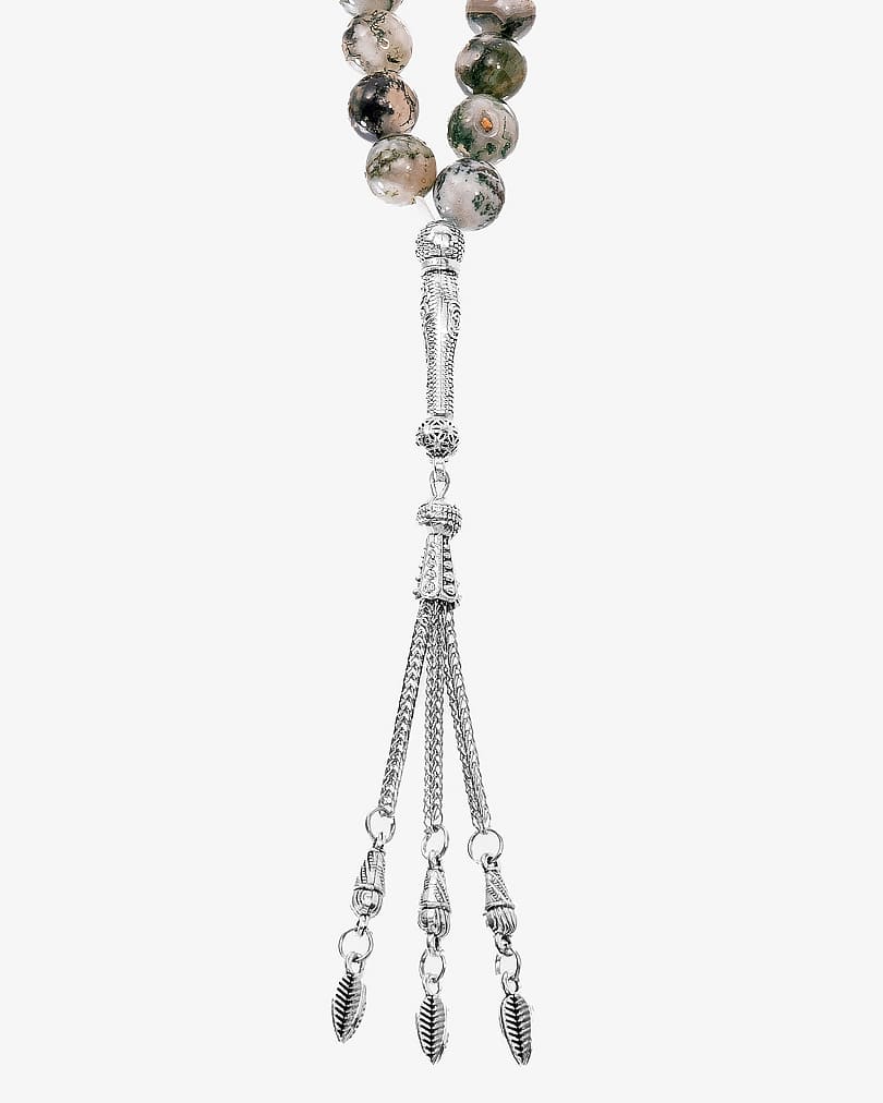 Natural agate stone rosary ROS8110GN