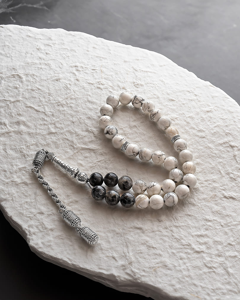 Buffalo stone rosary ROS3114WH