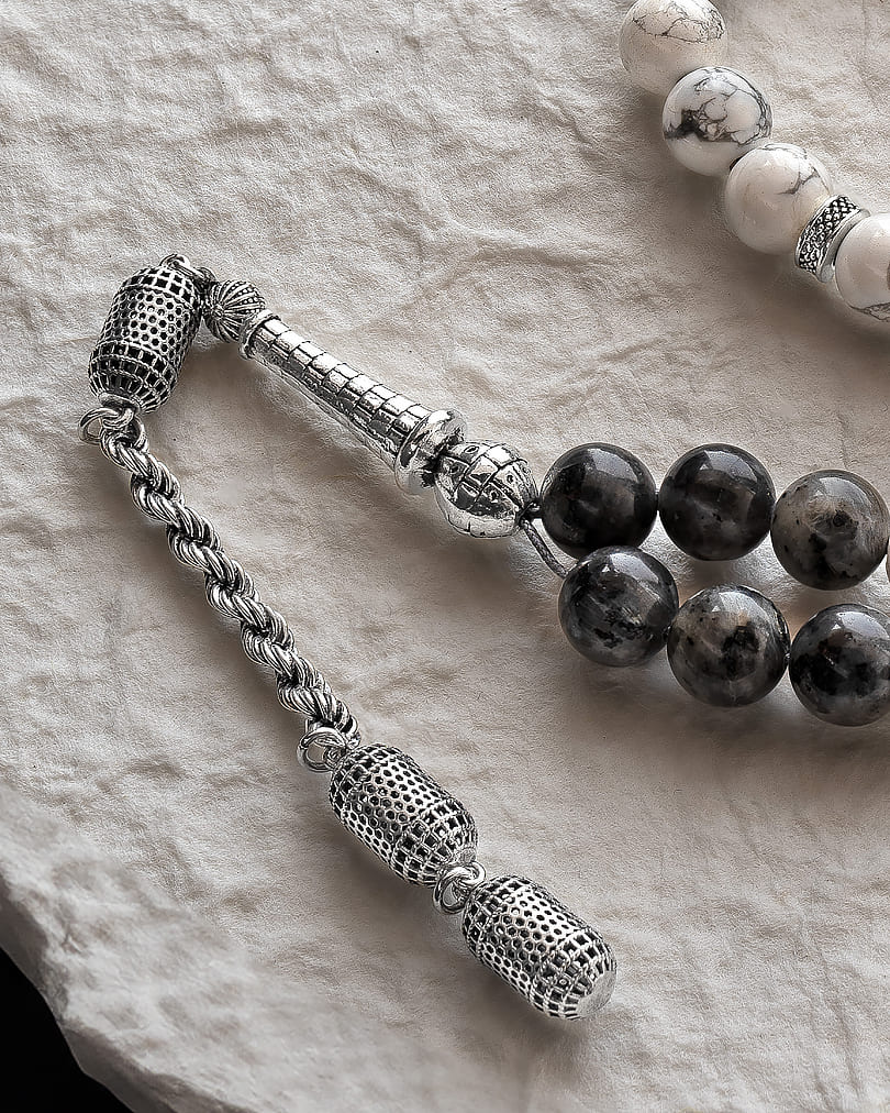 Buffalo stone rosary ROS3114WH