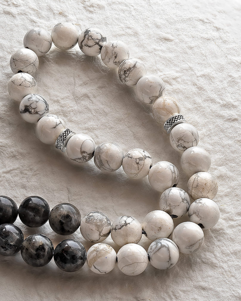 Buffalo stone rosary ROS3114WH