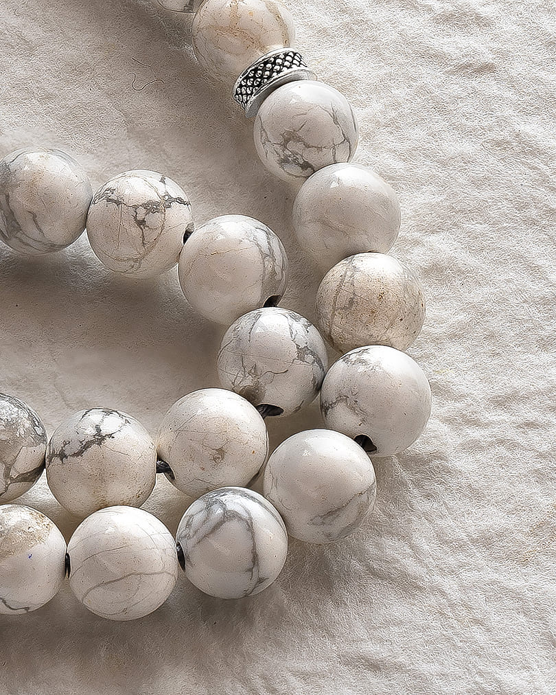 Buffalo stone rosary ROS3114WH