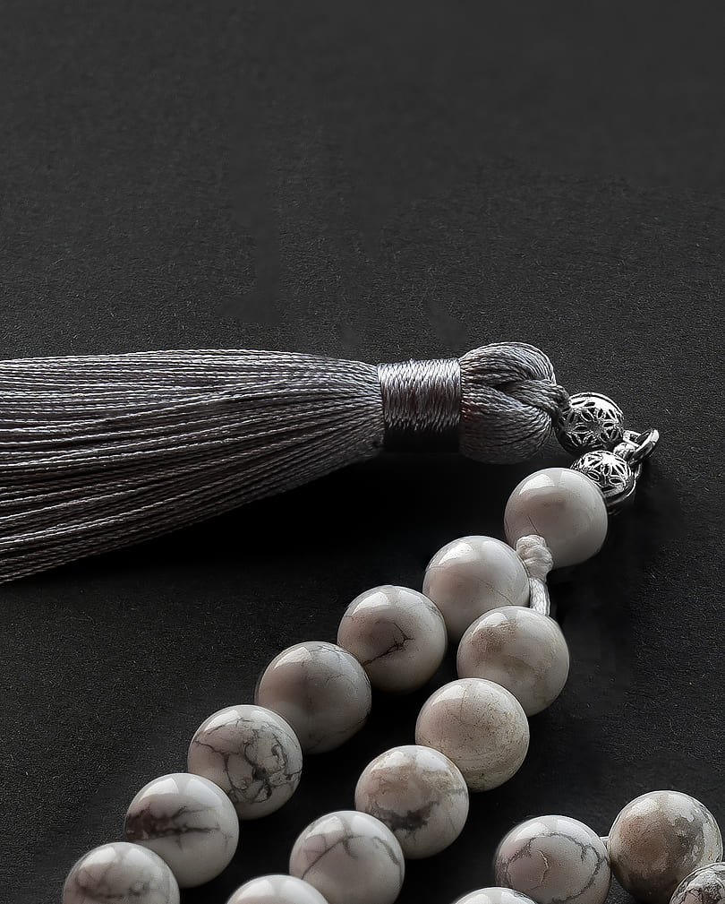 White buffalo stone rosary (howlite)