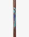 Natural Vengean Wood Decorated Crutch Stick Turquoise and Lapis Lazuli