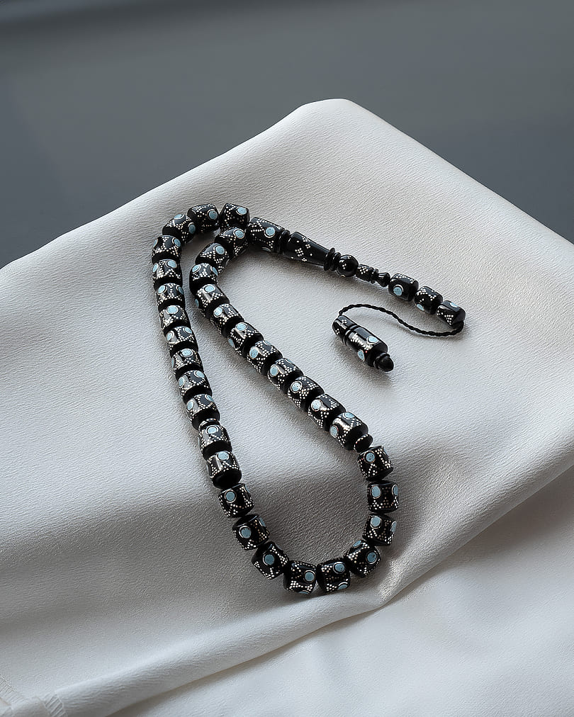 Cook wood silver rosary ROS5358LL