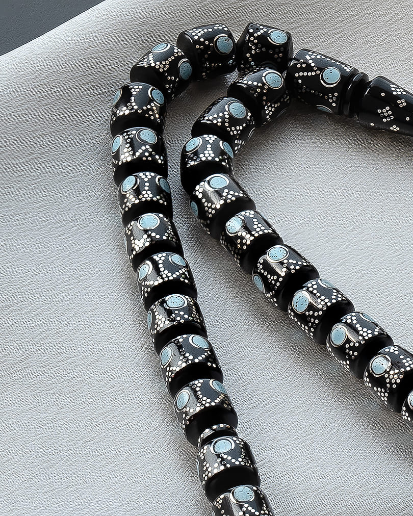 Cook wood silver rosary ROS5358LL