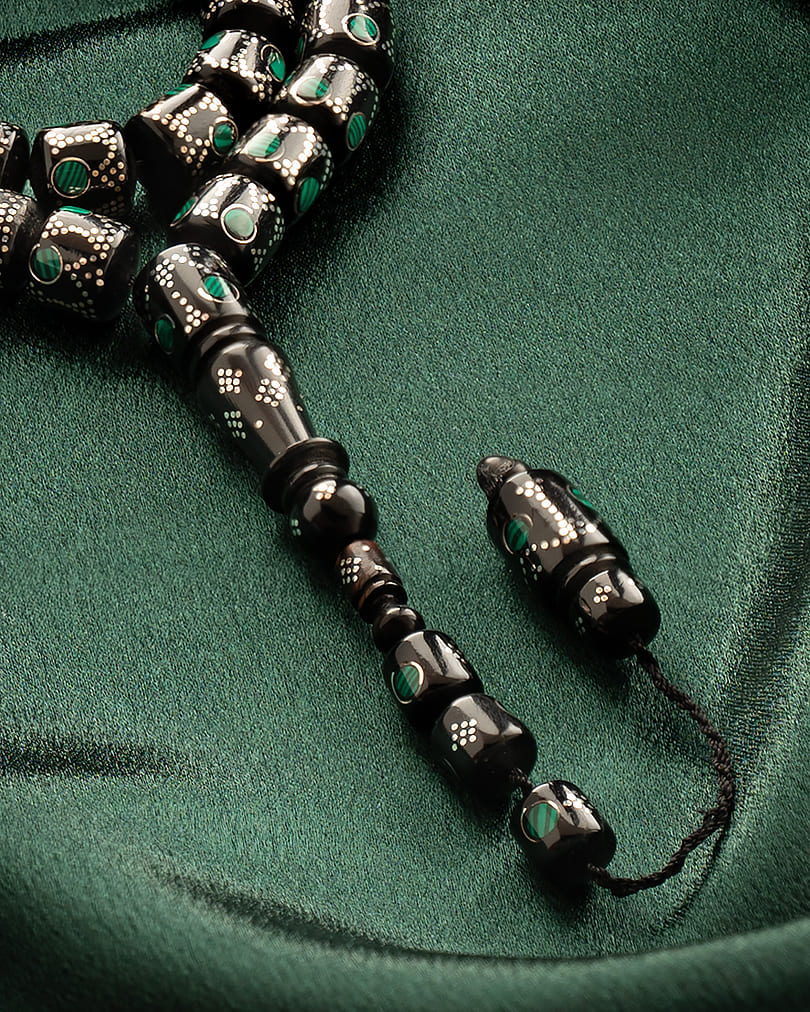 Cook wood silver rosary ROS5359GN