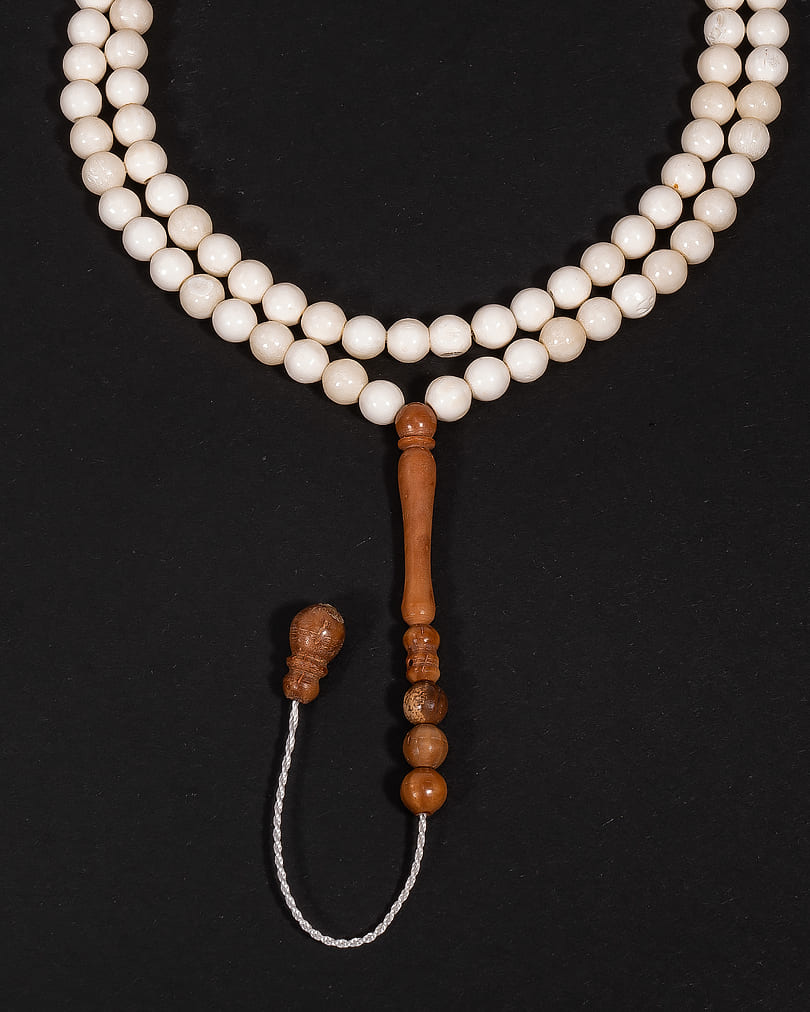 Camel bone rosary and kuk ROS8389WH