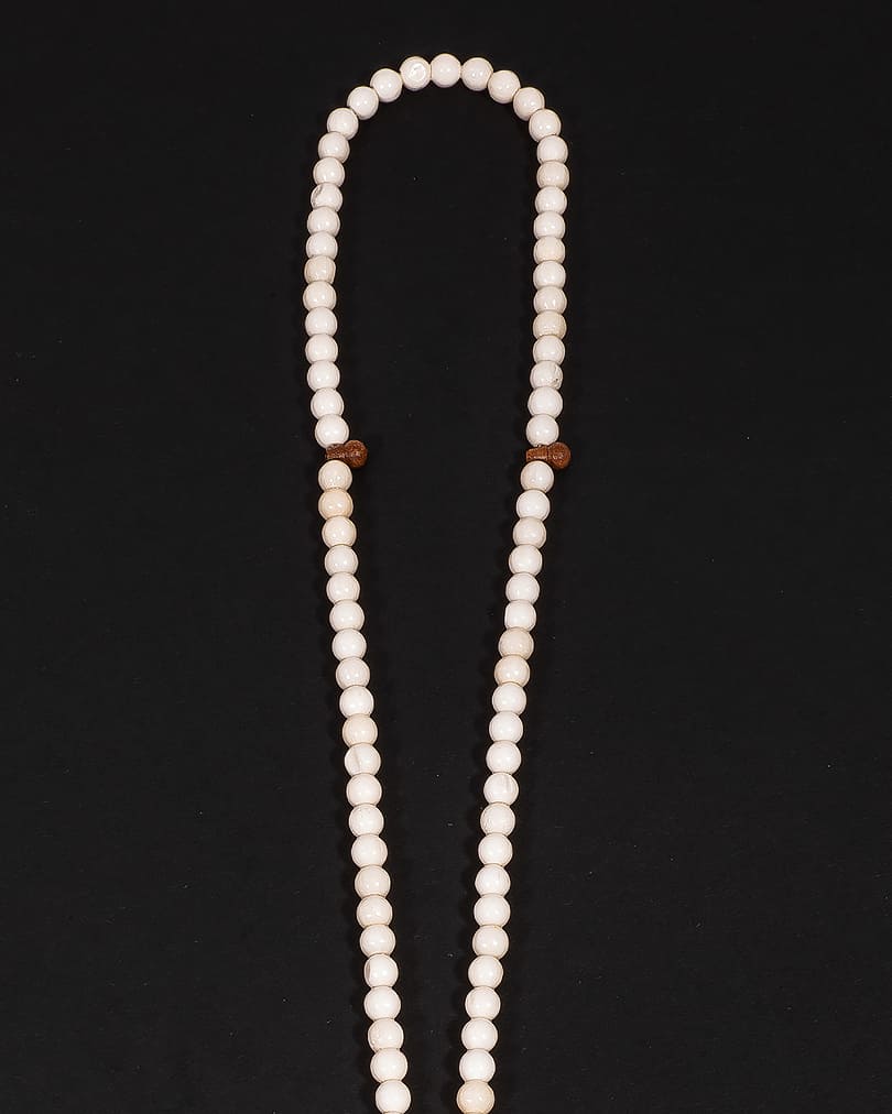 Camel bone rosary and kuk ROS8389WH